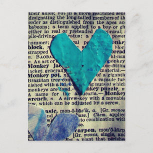 Woorden en Harten Abstracte Collage Briefkaart