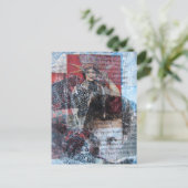 Woorden en vrouwen Abstracte Collage Briefkaart (Staand voorkant)