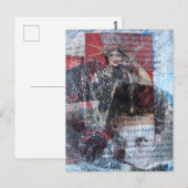 Woorden en vrouwen Abstracte Collage Briefkaart (Voorkant / Achterkant)