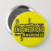 Woorden ...Endometriose Ronde Button 4,0 Cm (Voorkant /achterkant)