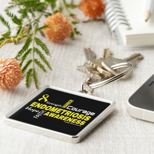Woorden ...Endometriosis Sleutelhanger (Zijkant)
