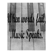 woorden falen piano-muziekontwerp