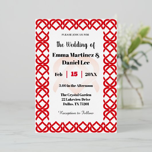 Woorden Folie Uitnodiging (Staand Voorkant)