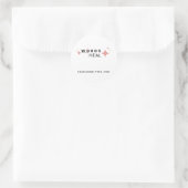 Woorden genezen ronde sticker (Tas)