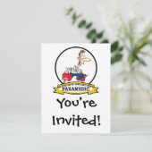 WOORDEN GROOTSTE PARAMEDIAIRE MANNEN CARTOON KAART (Staand voorkant)