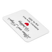 Woorden & Heart Wedding Magnet Magneet (Rechterzijde)