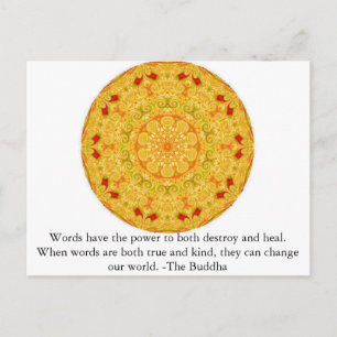 Woorden hebben de macht om allebei te vernietigen. briefkaart