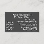 Woorden hebben power krijtbord schrijvers, ZSSG Visitekaartje (Achterkant)