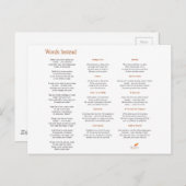 Woorden in plaats daarvan gedicht briefkaart (Voorkant / Achterkant)
