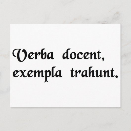 Woorden instrueren, voorbeelden leiden. briefkaart (Voorkant)