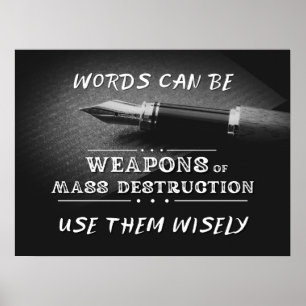 Woorden kunnen massavernietigingswapens zijn - de poster