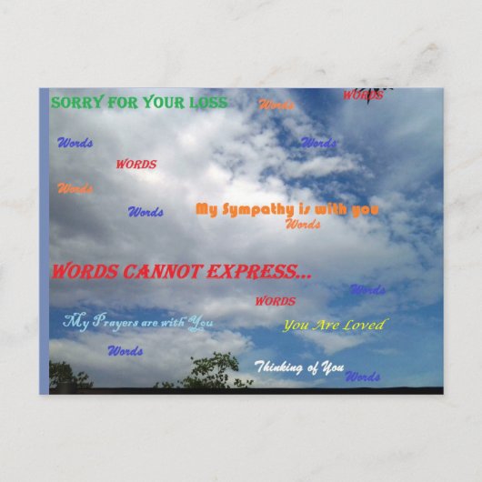 Woorden kunnen niet uitdrukken… briefkaart (Voorkant)