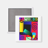 Woorden Kunstmagneet Magneet (Voorkant / Achterkant)
