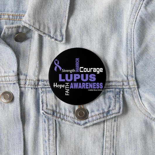 Woorden...Lupus Ronde Button 7,6 Cm (In situ)
