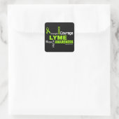Woorden...Lyme Vierkante Sticker (Tas)