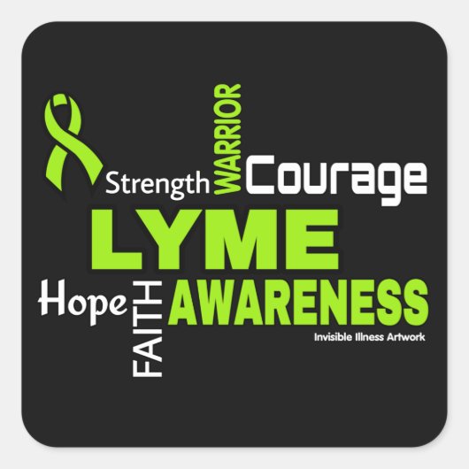 Woorden...Lyme Vierkante Sticker (Voorkant)