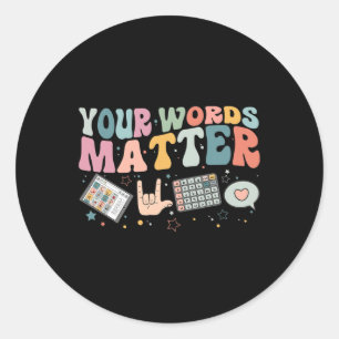 Woorden Matter Spraaktherapie Taalpatholoog M Ronde Sticker