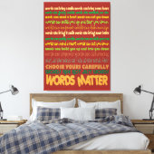 Woorden Matter Wrapped Canvas Afdruk (Insitu (Slaapkamer))