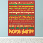 Woorden Matter Wrapped Canvas Afdruk (Insitu (Houten vloer))