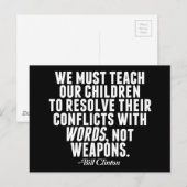 Woorden niet de hervorming van het Pistool van wap Briefkaart (Voorkant / Achterkant)