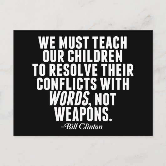 Woorden niet de hervorming van het Pistool van wap Briefkaart (Voorkant)