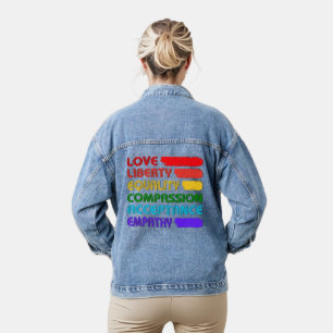 Woorden om door te leven denim jacket