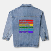 Woorden om door te leven denim jacket (Achterkant)