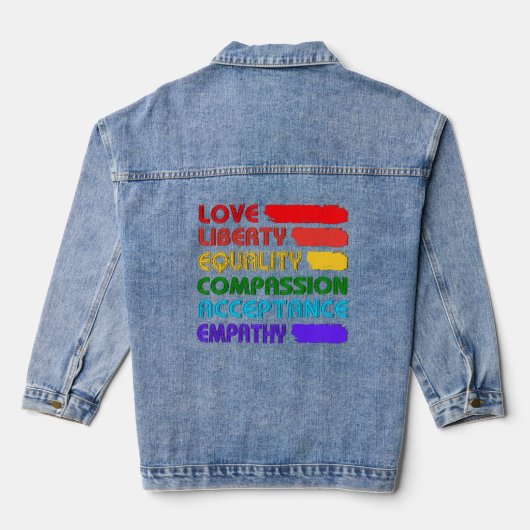 Woorden om door te leven denim jacket (Achterkant)