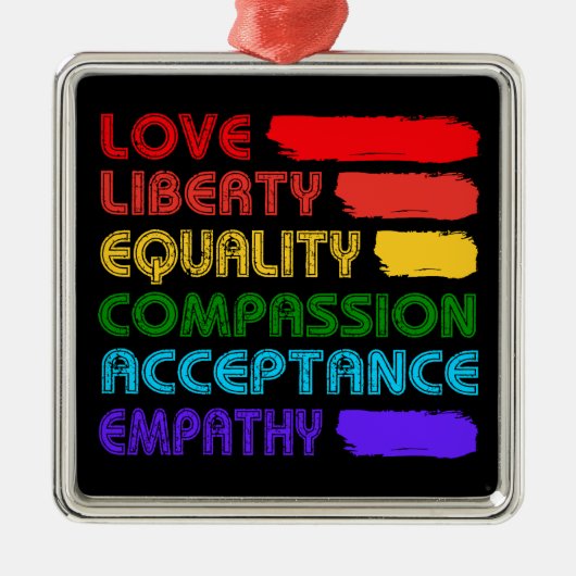 Woorden om door te leven metalen ornament (Voorkant)