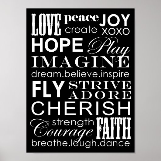 Woorden om door te leven poster (Voorkant)