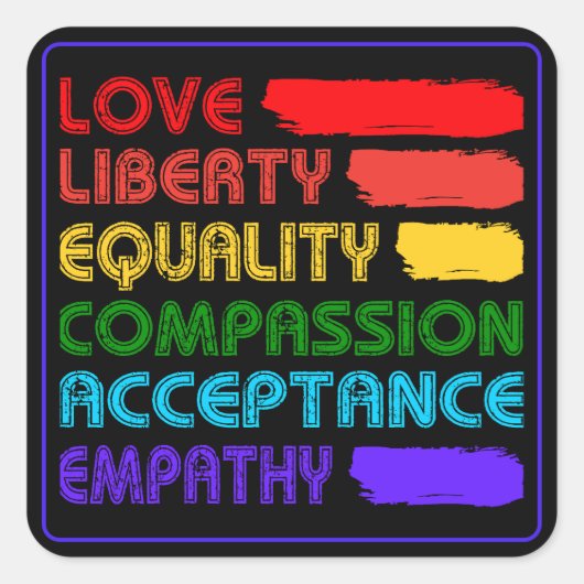 Woorden om door te leven vierkante sticker (Voorkant)