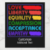 Woorden om door te leven wijn etiket (Enkel label)