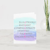 Woorden om een zus te beschrijven kaart (Voorkant)