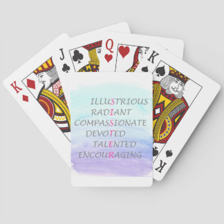 Woorden om een zus te beschrijven pokerkaarten