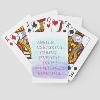 Woorden om oma te beschrijven pokerkaarten