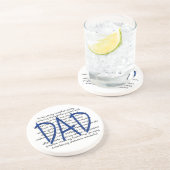 Woorden om papa te beschrijven zandsteen onderzetter (Zijkant)