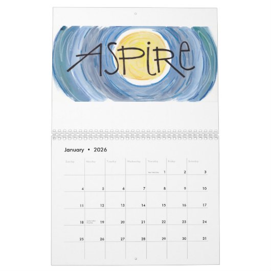 Woorden om te leven door:   Eén woord per maand Kalender (Jan 2026)