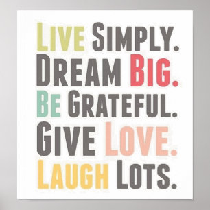 woorden om te leven door poster