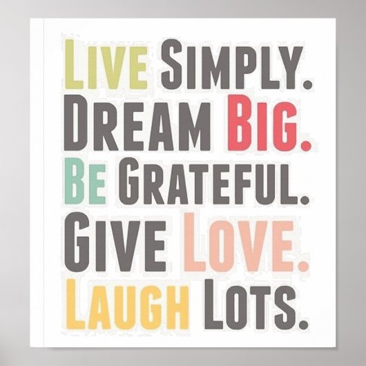 woorden om te leven door poster (Voorkant)