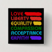 Woorden om te leven door Square Vierkante Button 5,1 Cm (Voorkant)