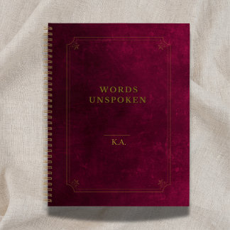 Woorden Ongezegd Notitieboek – Maroon Goud Leer Ui
