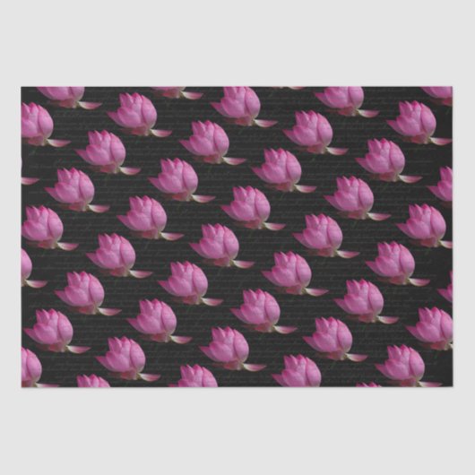 Woorden op Roze Lelies Tissuepapier (Voorkant)