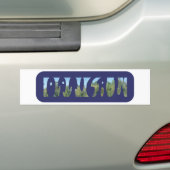 Woorden Optisch en Verlichting in één illustratie Bumpersticker (Op auto)