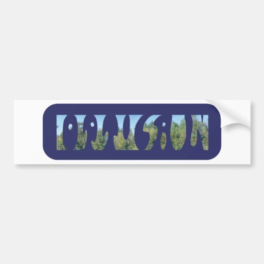 Woorden Optisch en Verlichting in één illustratie Bumpersticker (Voorkant)