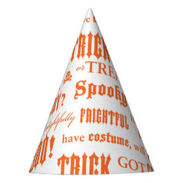 Woorden Oranje Witte Halloween Partij Feesthoedjes