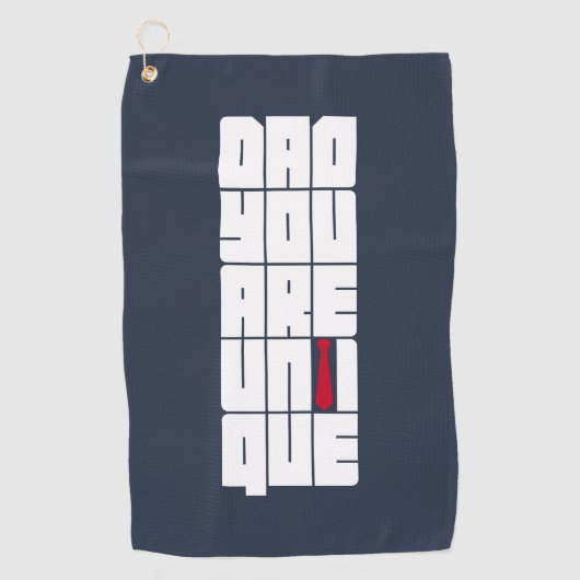 Woorden Pap Je bent uniek Golfhanddoek (Voorkant)