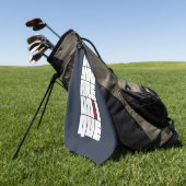 Woorden Pap Je bent uniek Golfhanddoek (Groen)