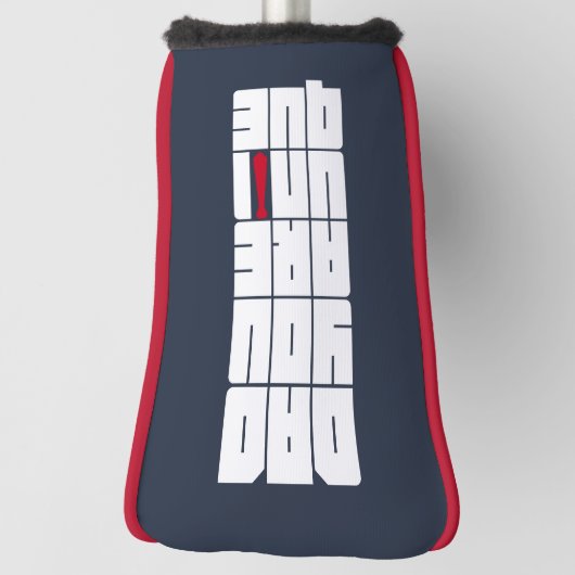 Woorden Pap Je bent uniek Golfheadcover (Draai 90)