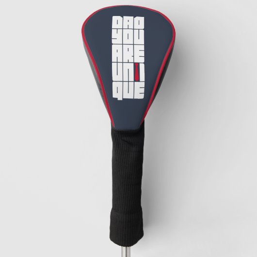 Woorden Pap Je bent uniek Golfheadcover (Voorkant)