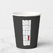 Woorden Pap Je bent uniek Papieren Bekers (Achterkant)